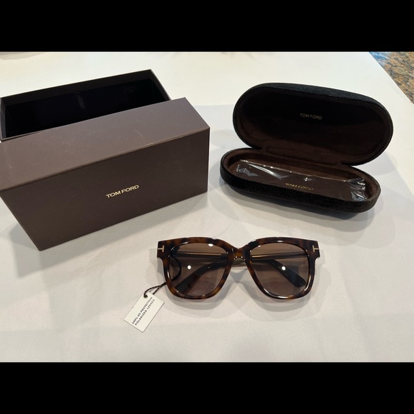 TOM FORD NWT Tracy Havana Brown Gradient Polarized Sunglasses - Picture 1 of 12